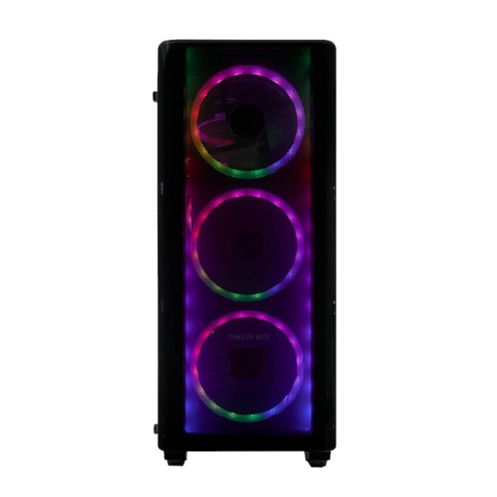 Gabinete Riotoro CR110TGS + Tira LED RGB ATX, Vidrio templado, Fan 120mm x1 (ventiladores no incluidos)