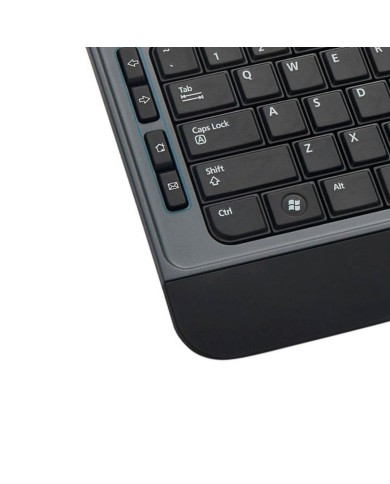 Kit Teclado + Mouse Verbatim Inalámbicos Dongle USB, Ingles, Negro