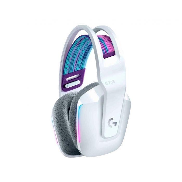 Audífonos Gamer Logitech G733 LightSpeed Wireless (RGB, Dongle USB, Blanco)