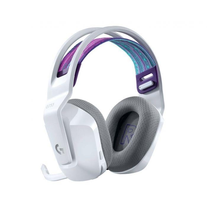 Audífonos Gamer Logitech G733 LightSpeed Wireless (RGB, Dongle USB, Blanco)