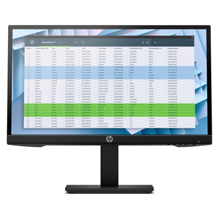 Monitor HP P22h G4 de 21.5“ (IPS, Full HD, 60Hz, VGA+DP+HDMI)