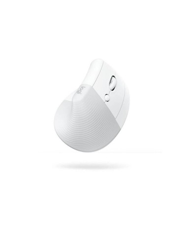 Mouse Ergonómico Logitech Lift, 6 Botones, 4000 DPI, Bluetooth, Blanco/Gris