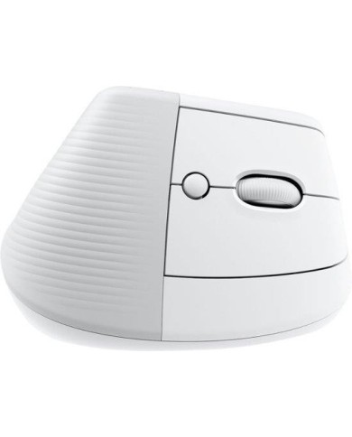 Mouse Ergonómico Logitech Lift, 6 Botones, 4000 DPI, Bluetooth, Blanco/Gris