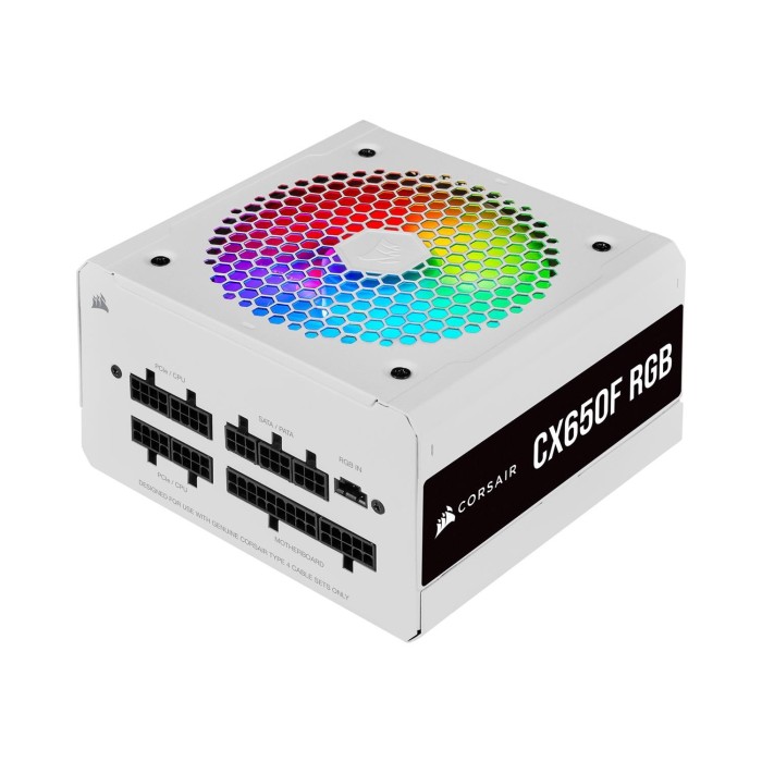 Fuente de Poder Corsair CX650F RGB Full Modular 80Plus Bronze