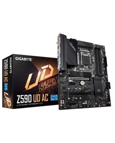 Placa Madre Gigabyte Z590 UD AC (LGA1200, DDR4 2933/3200MHz, M.2 x3, RGB, Wi-Fi, ATX)