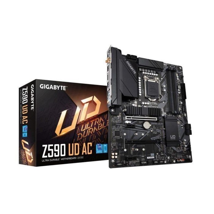 Placa Madre Gigabyte Z590 UD AC (LGA1200, DDR4 2933/3200MHz, M.2 x3, RGB, Wi-Fi, ATX)