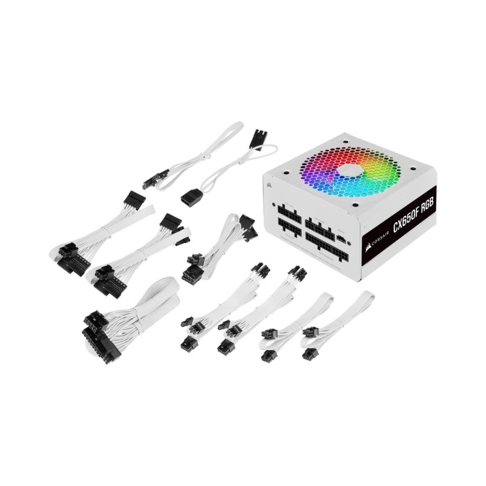 Fuente de Poder Corsair CX650F RGB Full Modular 80Plus Bronze