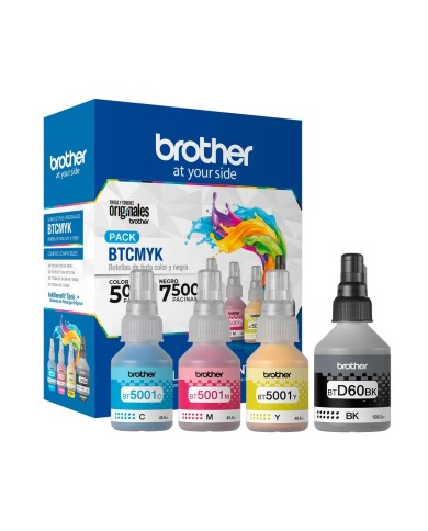 Pack de 4 Tintas Brother Negro + Colores BTCMYK (Negro + CMY)