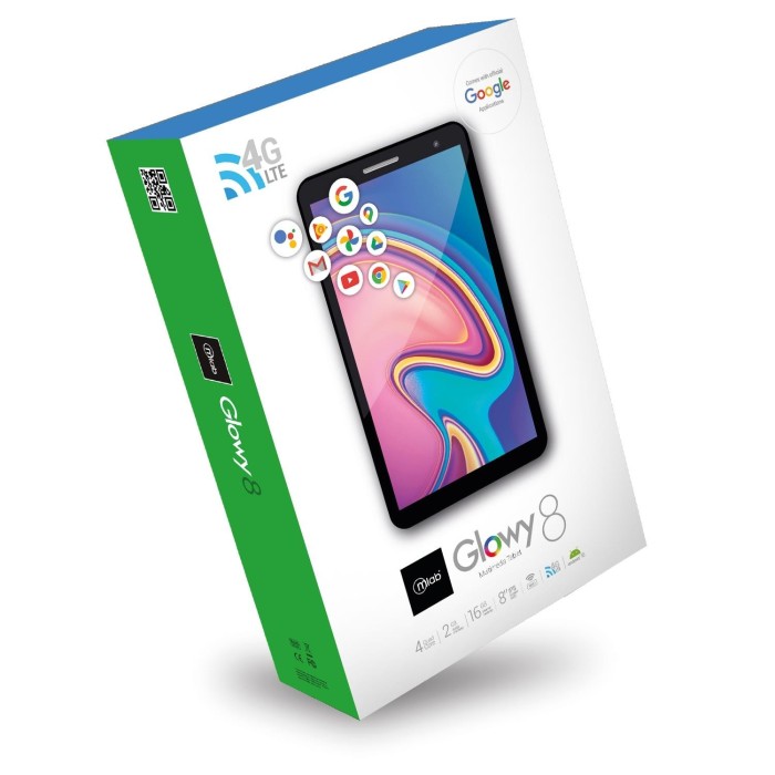 Tablet Mlab Glowy 8" 4G LTE, 2GB RAM, 16GB Rom, Android 10, Quad Core 1.4