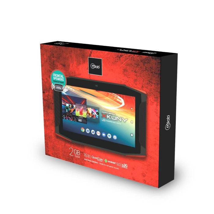 Tablet Mlab XKUNY FATALITY 7" 3G WIFI, 2GB RAM, 16GB Rom, Android 9 Pie, Quad Core 1.3