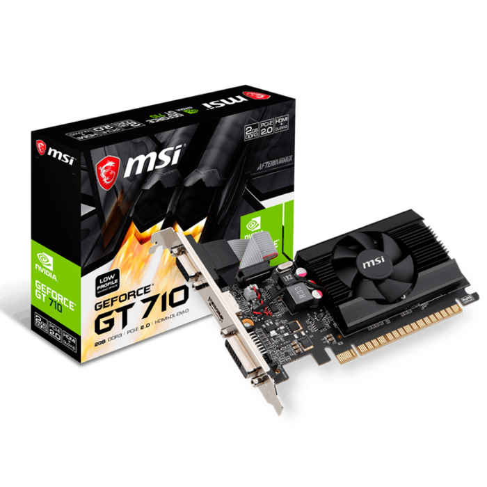 Tarjeta de video GT 710 2GD3 L,  2 GB DDR3, 1600MHz, 64-bit, PCI-e 2.0 x16