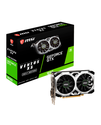 Tarjeta de video GeForce GTX 1650 D6 VENTUS XS OCV1, 4GB GDDR6, 128-bit, PCI-e x16 3.0