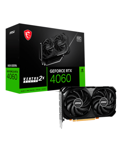 Tarjeta de video GeForce RTX 4060 VENTUS 2X BLACK 8GB GDDR6, 128-bit, PCI-e 4.0