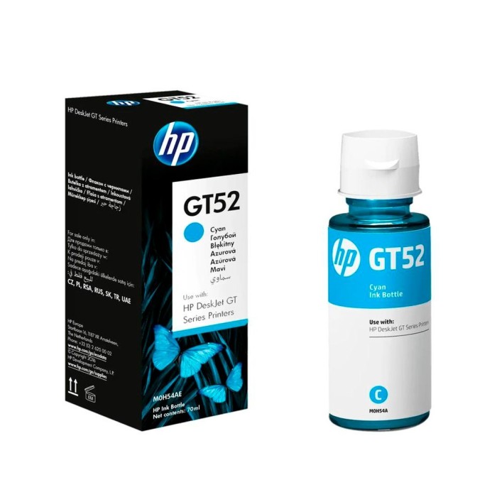 Botella de Tinta HP GT52 Cian Original 70 ml