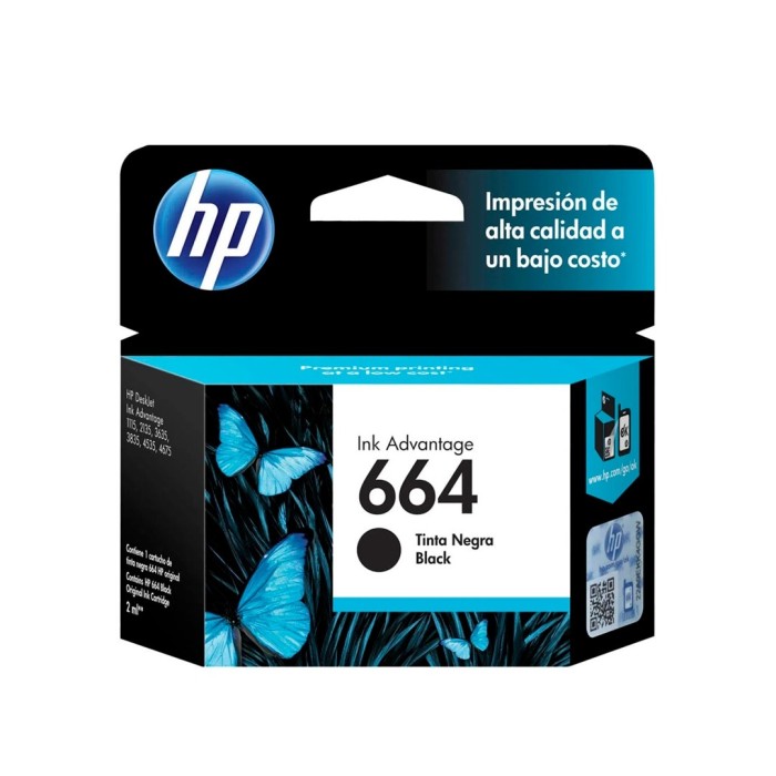 Cartucho de Tinta HP 664 Negra Original