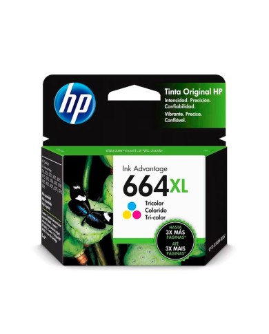 Cartucho de Tinta HP 664XL Tricolor Original
