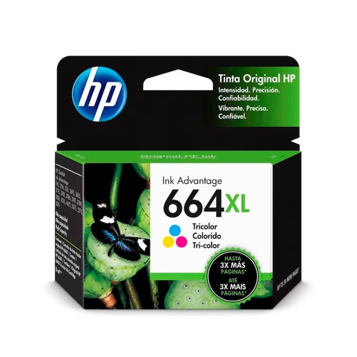 Cartucho de Tinta HP 664XL Tricolor Original