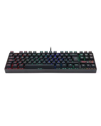 Teclado mecánico Redragon Kumara K552 RGB, TKL, Switch Red, Español, Negro