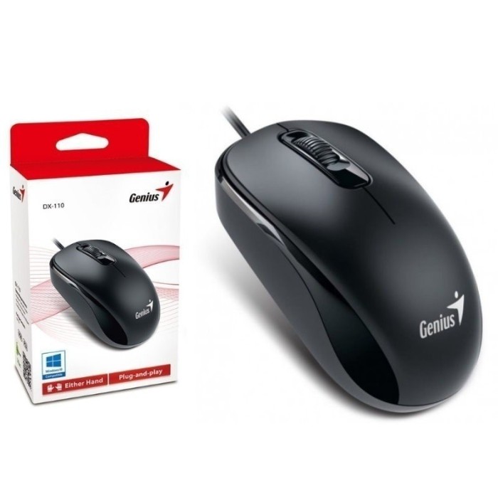 Mouse Genius Óptico DX-110, Alámbrico, 1000 DPI, USB, Negro