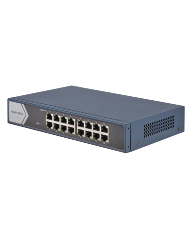 Switch Hikvision 10/100/1000 16P DS-3E0516-E(B) Rackeable, No admin, 16 puertos