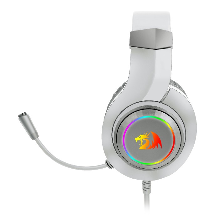 Audífonos gamer Redragon Hylas H260 Blanco RGB, 3.5 mm + USB