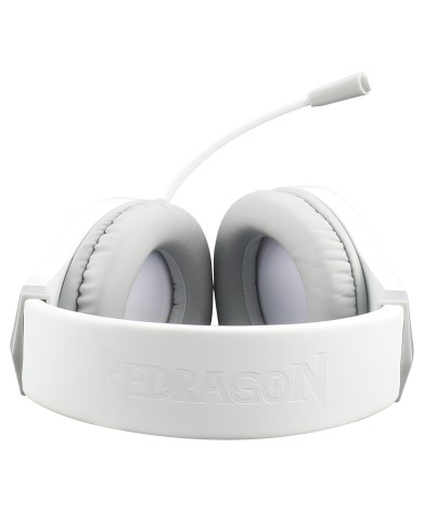 Audífonos gamer Redragon Hylas H260 Blanco RGB, 3.5 mm + USB