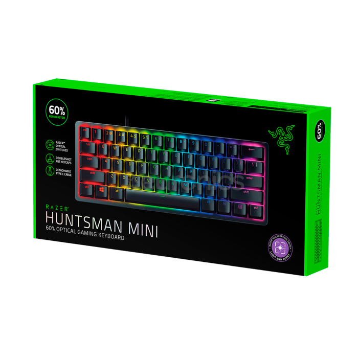 Teclado mecánico Razer Hunstman Mini Negro 60 % Switch Red Inglés