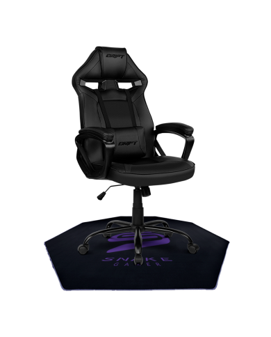 Silla gamer Drift DR50 Black + Alfombra Snake Gamer 120x120cm
