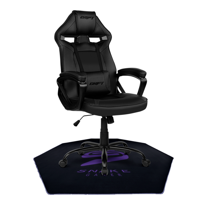 Silla gamer Drift DR50 Black + Alfombra Snake Gamer 120x120cm