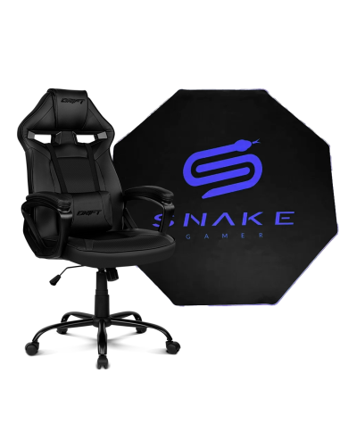 Silla gamer Drift DR50 Black + Alfombra Snake Gamer 120x120cm