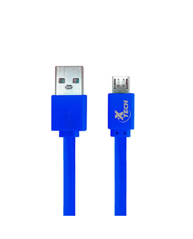 Cable Xtech USB2.0 macho/micro, 1 metro, Azul para carga y sincronización de dato