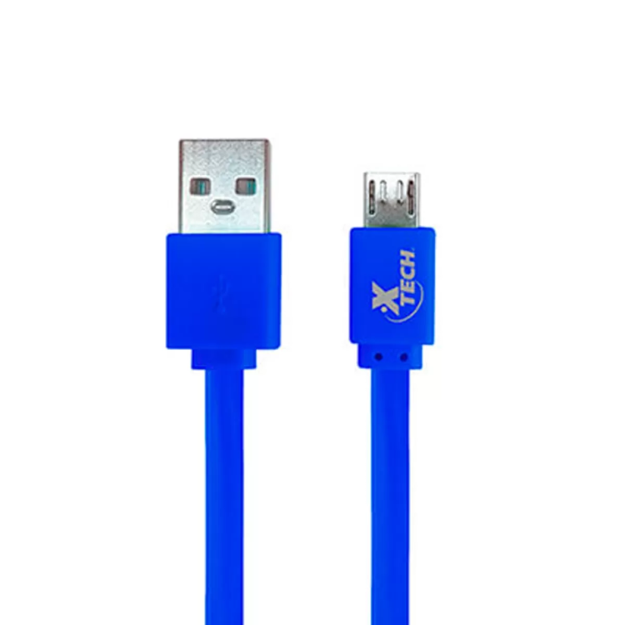 Cable Xtech USB2.0 macho/micro, 1 metro, Azul para carga y sincronización de dato