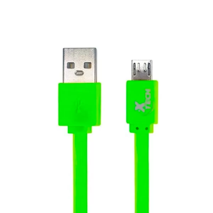 Cable Xtech USB2.0 macho/micro, 1 metro, Verde para carga y sincronización de dato
