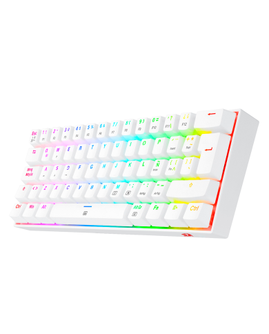 Teclado Mecánico Redragon Dragonborn Blanco RGB 60% Switch Red Español
