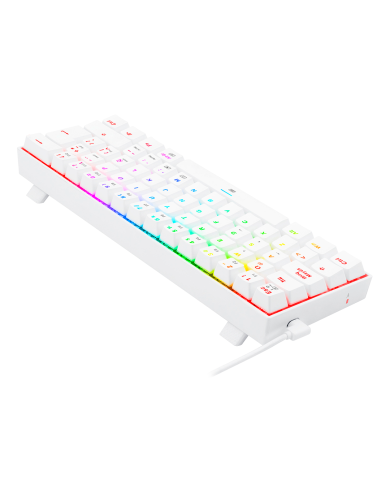 Teclado Mecánico Redragon Dragonborn Blanco RGB 60% Switch Red Español