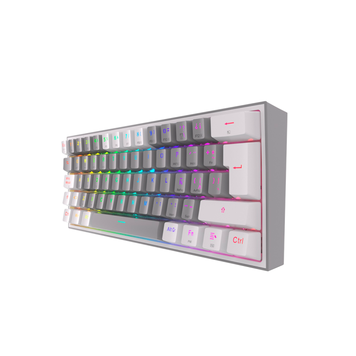 Teclado mecánico inalámbrico Redragon Fizz Pro K616-RGB Grey/White, Switch Red, Español