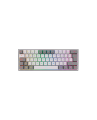 Teclado mecánico inalámbrico Redragon Fizz Pro K616-RGB White/Pink, Switch Red, Español