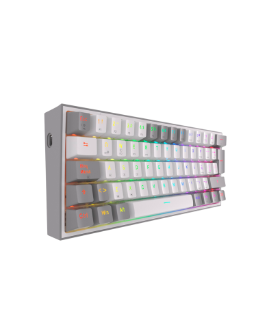 Teclado mecánico inalámbrico Redragon Fizz Pro K616-RGB White/Grey, Switch Red, Español