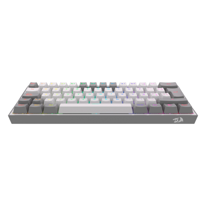 Teclado mecánico inalámbrico Redragon Fizz Pro K616-RGB White/Grey, Switch Red, Español