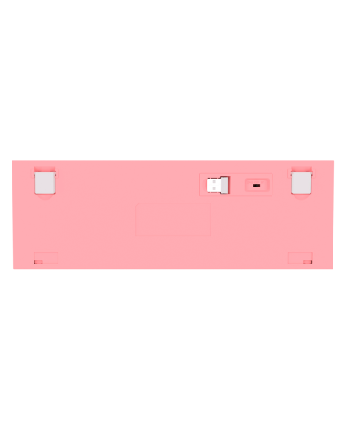 Teclado mecánico inalámbrico Redragon Fizz Pro K616-RGB White/Pink, Switch Red, Español