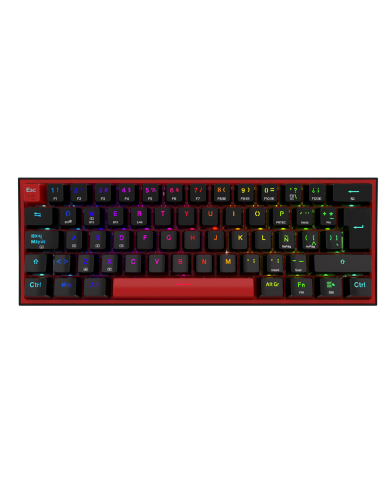 Teclado mecánico inalámbrico Redragon Fizz Pro K616-RGB Black, Switch Red, Español