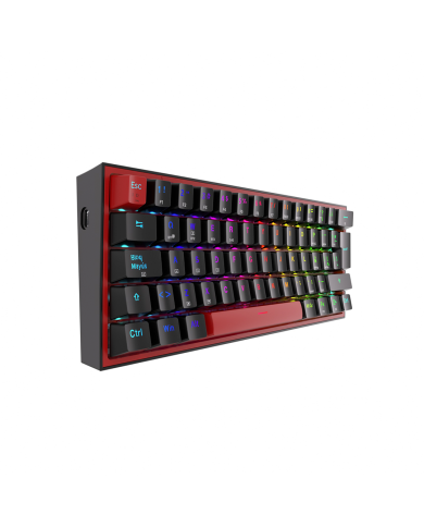 Teclado mecánico inalámbrico Redragon Fizz Pro K616-RGB Black, Switch Red, Español