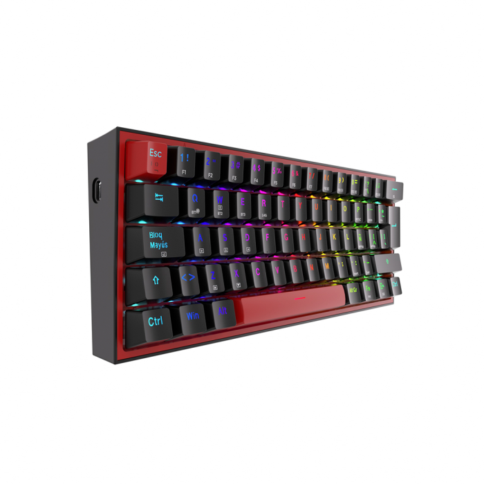 Teclado mecánico inalámbrico Redragon Fizz Pro K616-RGB Black, Switch Red, Español