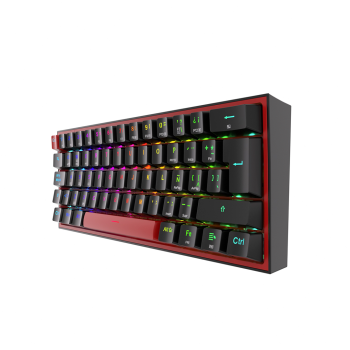Teclado mecánico inalámbrico Redragon Fizz Pro K616-RGB Black, Switch Red, Español