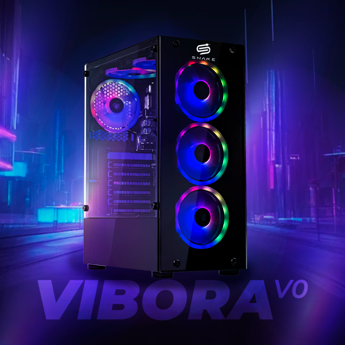 Pc Gamer Vibora Black V0 AMD Ryzen 3 3200G, SSD 512GB, RAM 16 GB, WIFI 2.0 | Snake Gamer