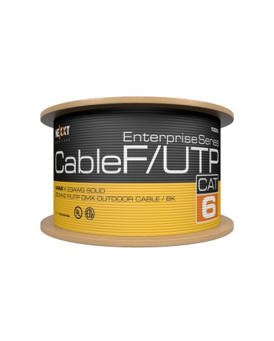 Bobina De Cable De Red UTP para Exteriores Cat6 Negro