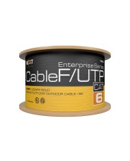 Bobina De Cable De Red UTP para Exteriores Cat6 Negro