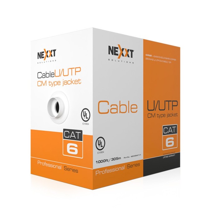 Bobina De Cable De Red UTP Cat6 AZUL Cable 24AWG portada
