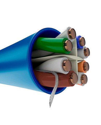 Bobina De Cable De Red UTP Cat6 AZUL 24AWG CM 305m