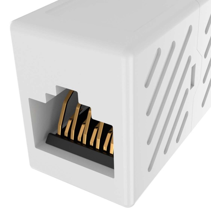 Módulo acoplador lineal Nexxt CAT6 Blanco detalle